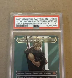 2025 MTG FINAL FANTASY #0520 CLOUD, MIDGAR MERCENARY PSA 10 - Image 3