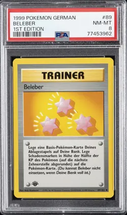 1999 POKEMON GERMAN 1ST ED #89 BELEBER PSA 8 - Image 1
