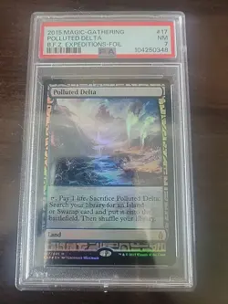2015 Polluted Delta Battle For Zendikar Expeditions Foil #17 PSA 7 NM MtG - Image 1