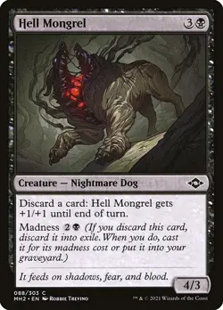[MTG] Hell Mongrel (Foil) (088) (MH2) LP-HP - Image 1