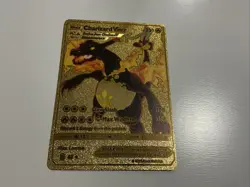 Charizard VMax Pokemon Rare Gold Foil Fan Art Card LP #43 - Image 1