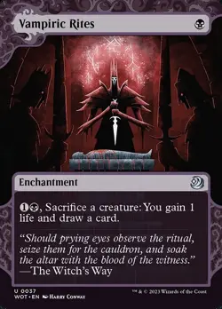 [MTG] Vampiric Rites (Showcase) (0037) (WOT) LP-HP - Image 1
