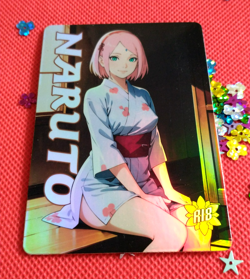 Sakura Haruno TENNIS Anime ACG Waifu custom Beauty Holo Card - Image 1