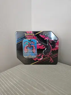 Pokemon TCG - Galarian Moltres Crown Zenith Tin 5 Pack Sword Shield New Sealed - Image 1