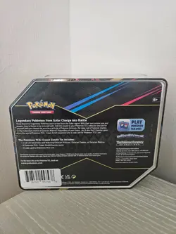 Pokemon TCG - Galarian Moltres Crown Zenith Tin 5 Pack Sword Shield New Sealed - Image 2