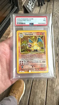 2000 POKEMON BASE SET 2 #4 CHARIZARD-HOLO PSA 7 - Image 3