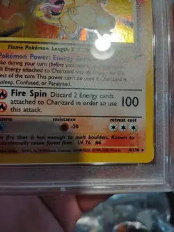 2000 POKEMON BASE SET 2 #4 CHARIZARD-HOLO PSA 7 - Image 4