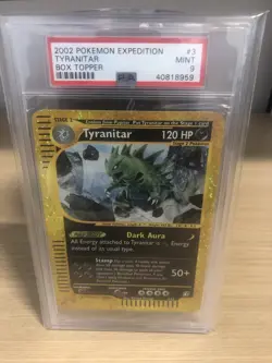 2002 Pokemon Expedition Tyranitar Box Topper PSA 9 - Image 1