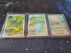 Pokemon 151 Venusaur 198/165 Ivysaur 167/165 Bulbasaur 166/165 TCG Foil Cards - Image 1