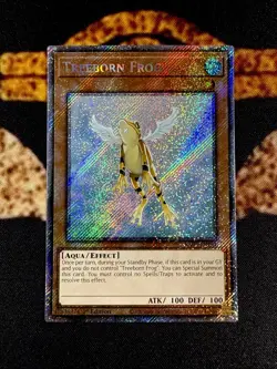 YUGIOH • TREEBORN FROG • PLATINUM SECRET RARE • RA03-EN161 • 1st EDITION • NM - Image 1