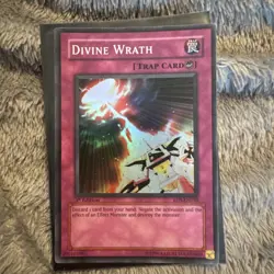 Divine Wrath 1st Edition - Super Rare Holo Foil Yugioh Card Trap EX - Image 1