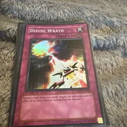 Divine Wrath 1st Edition - Super Rare Holo Foil Yugioh Card Trap EX - Image 2