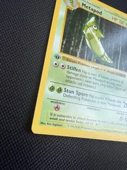 Pokemon Metapod 54/102 1st Edition Shadowless Base Set Card Unplayed Near Mint - Image 2