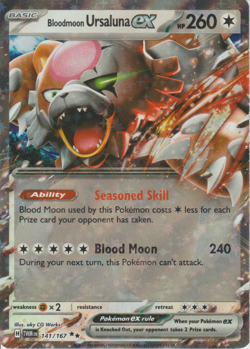 Bloodmoon Ursaluna ex 141/167 Twilight Masquerade Pokemon TCG Double Rare - Image 1