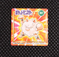 Primeape Pokemon Bros Card Anime Mini Game Boy Nintendo Rare Japan No.057 - Image 1