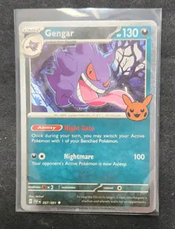 Gengar ERROR COSMOS HOLO BLEED 057/091 Pokemon TCG Card PAF Near Mint NM - Image 1