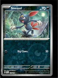 Pokemon Sneasel 133/193 Paldea Evolved Revers Holo Common 4 Card Lot LP - Image 1