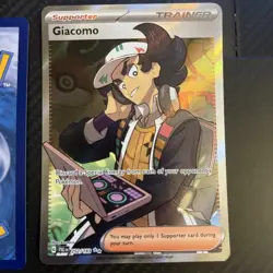 Pokemon Paldea evolved Full art Trainer 2 Card Bundle NM Clavell 249 Giacomo 252 - Image 4