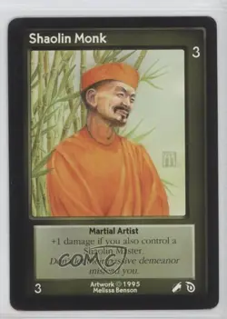 1995 Shadowfist Collectible Card Game Standard Shaolin Monk 0e3 - Image 1