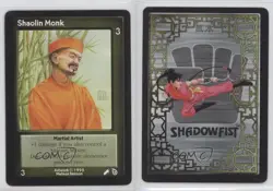 1995 Shadowfist Collectible Card Game Standard Shaolin Monk 0e3 - Image 3