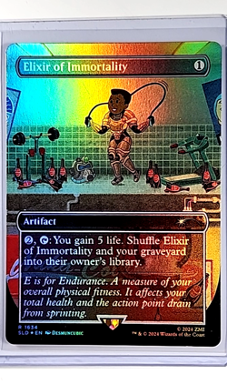 MTG Magic the Gathering Secret Lair Rainbow Foil Fallout Elixir of Immortality - Image 1