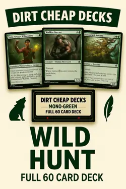 Wild Hunt 60-Card Green MTG Deck w/ Bonus - Ready to play wolf tribal Dirt Cheap - Image 1