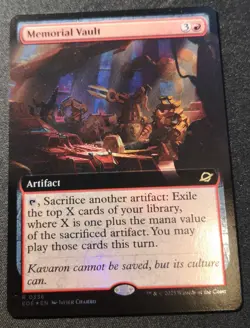 Memorial Vault - Foil - Extended Art - EOE - MTG - EN - NM - 0336 - Image 1