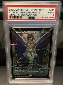 2025 MTG DFT Cursecloth Wrappings Japan Showcase Foil #400 PSA 9 - Image 1