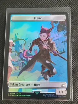 Hero (0003) | Copy (0001) Double-Sided Token - Foil - MTG: Final Fantasy FIN - Image 1