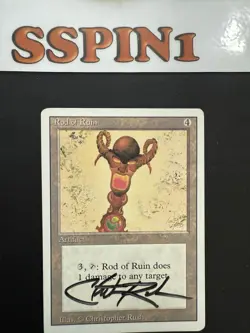 MTG Signed Christopher Rush Rid of Ruin Revised - Image 1