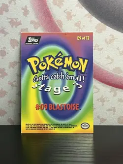 1999 RARE Topps Pokemon Movie #09 Blastoise Textured Holo Foil 9 Out Of 12 LP - Image 4