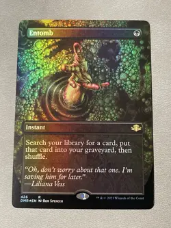 Entomb Borderless Foil MTG Dominaria Remastered Unplayed NM Card # DMR 426 - Image 1