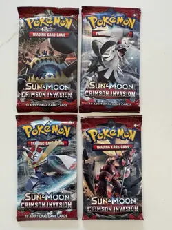 Pokemon Sun & Moon Crimson Invasion - Booster Pack - Factory Sealed Random Art - Image 1