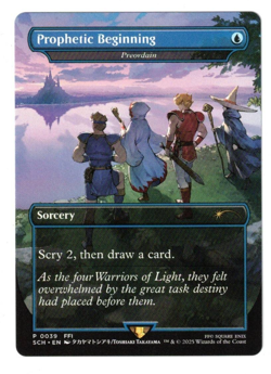 MTG PROPHETIC BEGINNING - PREORDAIN FINAL FANTASY BORDERLESS PROMO BLUE NM DRAW - Image 1