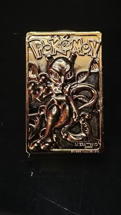 Vintage 1999 Mewtwo Gold Pokemon Card Burger King Collectible in Case 0494 - Image 2