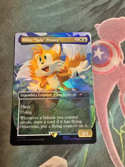 1x FOIL Miles "Tails" Prower MTG SLD Sonic The Hedgehog Secret Lair NM - Image 1
