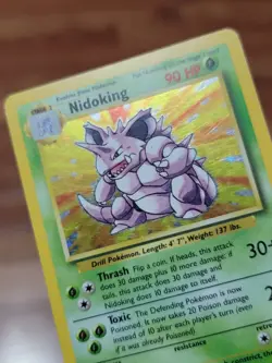 Nidoking 11/102 Holo Rare, Base Set Edition Pokemon Card 1999 WOTC PL - Image 2