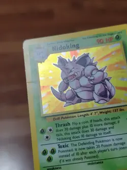 Nidoking 11/102 Holo Rare, Base Set Edition Pokemon Card 1999 WOTC PL - Image 3