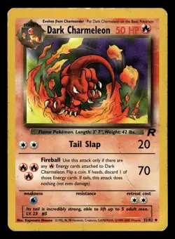 Dark Charmeleon 32/82 W Stamp Team Rocket Pokemon Card HP - Image 1