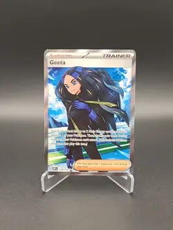 Pokemon Geeta 218/197 Sv03 Obsidian Flames Holo Trainer UR Pokemon TCG Card 2023 - Image 1