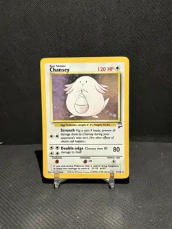 Vintage Base Set 2 Chansey Pokemon Card WOTC Authentic #3 1999-2000 Wizards - Image 1