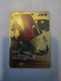 Charizard V 079\073✨Golden Card Collector's Edition✨Gauze Gold✨with Case - Image 1