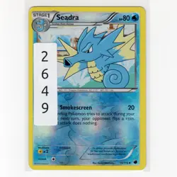 Pokemon TCG Seadra 19/116 BW Plasma Freeze Reverse Holo Uncommon Card EN-MP 2013 - Image 3