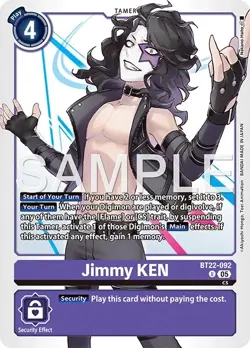Digimon Cyber Eden BT22 - 092 Jimmy KEN Uncommon Card - Image 1