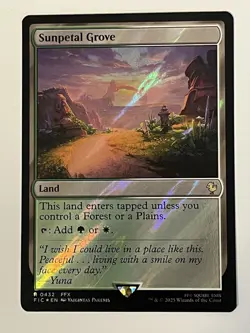 Sunpetal Grove Surge Foil Commander: Final Fantasy MTG 0432 Rare - Image 1