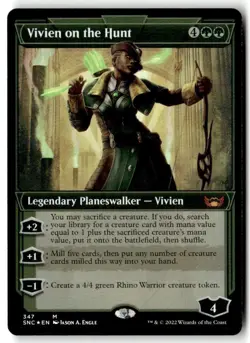 MTG Foil Vivien on the Hunt (Showcase) - SNC Lightly Played English - Image 1