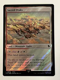 Sacred Peaks (Surge Foil) Commander: Final Fantasy MTG 0418 - Image 1