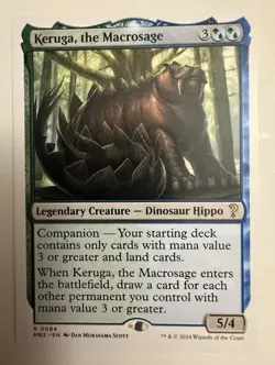 Keruga, the Macrosage x1 1x Mystery Booster 2 White Border NM MTG - Image 1
