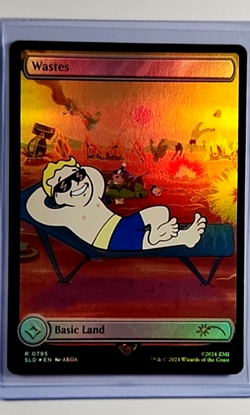 2024 MTG Magic the Gathering SLD Secret Lair Drop Fallout Foil #795 Wastes - Image 1