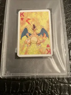 1999 BICYCLE MINI POKEMON CHARIZARD PSA 9 MINT GREEN KING OF HEARTS NINTENDO - Image 3